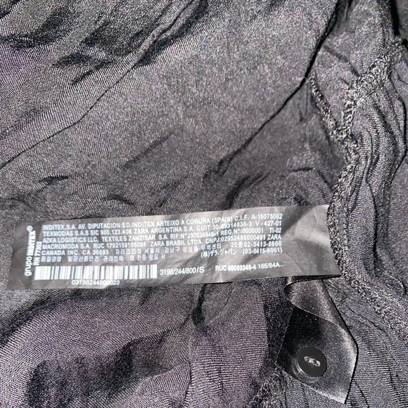 Vintage Zara Babydoll Tiered Satin Mini Dress Victorian Fairycore Whimsigoth - Picture 5 of 6